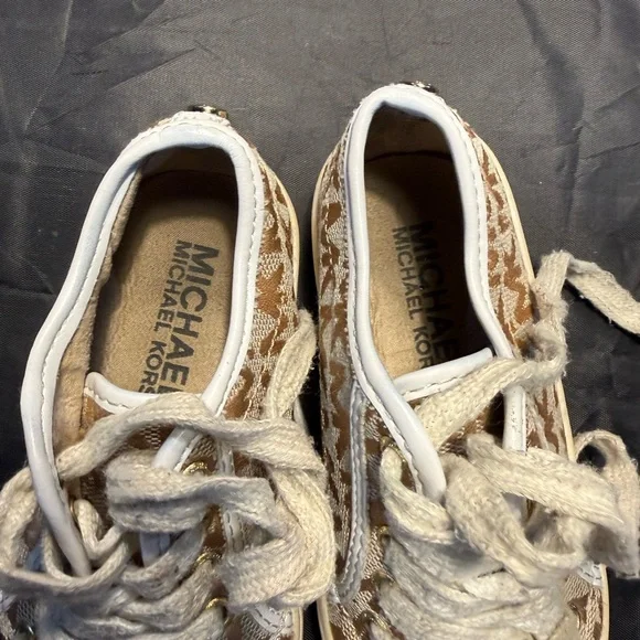 Michael Kors Kids Tan and White Sneakers - Picture 2 of 5